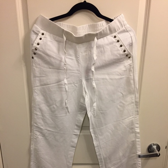 Linen white pants - Picture 2 of 5